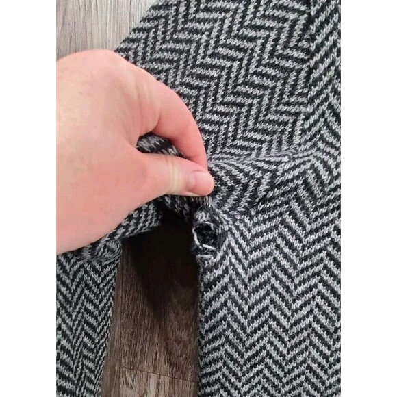 Vintage Men's Lambswool Gray And Black Crewneck Pullover Sweater Size Large - Picture 6 of 6